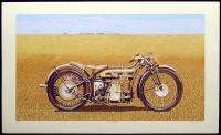 Dallas John Desert Cycle Signed & Numbered Serigraph of a Douglas 