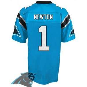 Carolina Panthers #1 Cam Newton Blue Authentic Football Jersey Size XL 