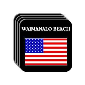  US Flag   Waimanalo Beach, Hawaii (HI) Set of 4 Mini 