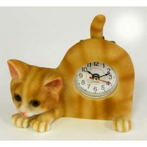    Critter Clock Kittie Clock With Wagging Tail