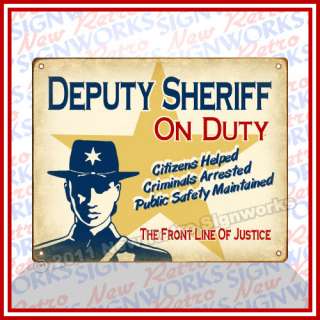 Sheriff SIGN Law Officer Cop Deputy in Hat Badge Star female  
