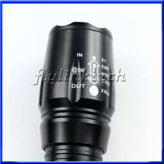 1600 Lumen Zoomable CREE XM L T6 LED 18650 Flashlight Torch Zoom Lamp 