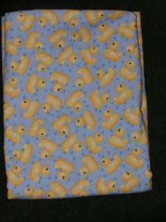 CRIB SHEET/FLANNEL  YELLOW DUCKIES AND BUBBLES PRINT  