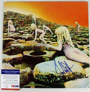   JONES LED ZEPPELIN SIGNED ALBUM COVER W/ VINYL PSA/DNA #P43579  