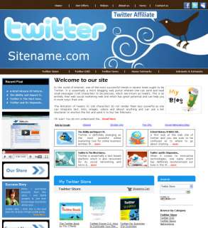 Money Making Twitter Affiliate  Website for Sale  