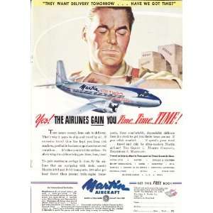   Delivery Airlines Gain you Time Original Airplane Ad 