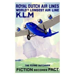  KLM, Royal Dutch Airlines Giclee Poster Print, 44x60