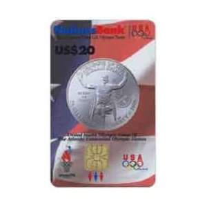   20. 1996 Olympics VISA Cash USA Coin Depicting Wheelchair Athlete