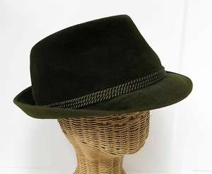 Vintage Hat Fedora Hut Von Furst Haarfilz Chapeau Green  