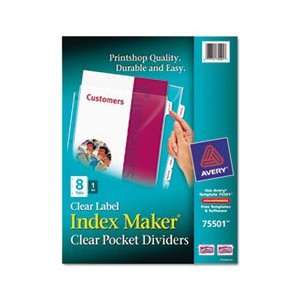  Index Maker Clear Label Three Hole Punch View Dividers, Letter 