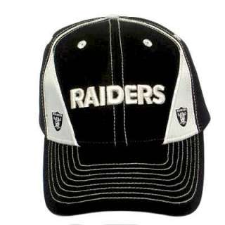 NFL OAKLAND RAIDERS BLACK GREY COTTON HAT CAP NEW ADJ  