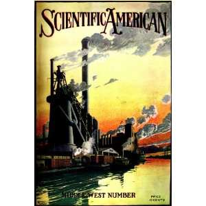8x11 Inches Poster.Scientific American, Middle West Number. Decor 