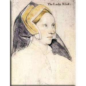 Lady Elyot 23x30 Streched Canvas Art by Holbein, Hans (Younger 