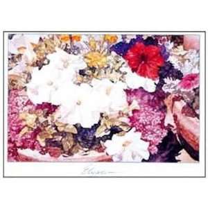     White Flowers   Artist Cohen Elyse   Poster Size 35 X 26 inches