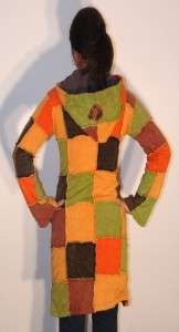 One of a kind fleece lined jacket with amazing stonewashed patchwork 