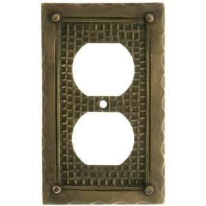 Bungalow Style Single Duplex Outlet Cover Plate In Antique 