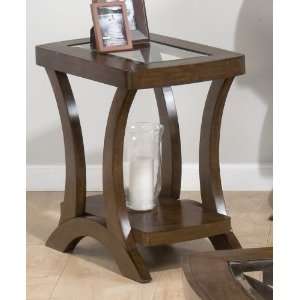  Jofran Kirstin Glass Top Chairside Table   094 7