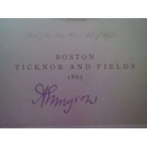  Tennyson, Alfred Enoch Arden 1865 Book Signed Autograph 