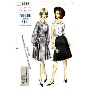  Vogue 6236 Vintage Sewing Pattern Womens Overblouse 