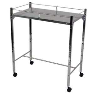  MRI Non Magnetic Utility Table with Top Shelf and Rails 