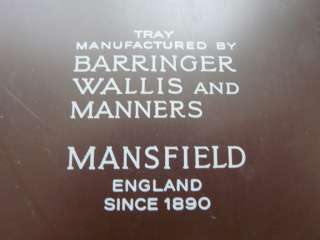 VINTAGE BARRINGER, WALLIS & MANNER TIN TRAY ENGLAND  