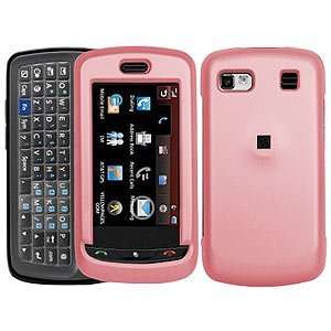 New Amzer Rubberized Baby Pink Snap On Crystal Hard Case For LG GR500 