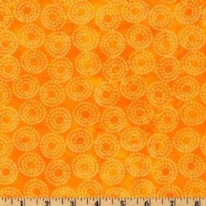  44 Wide Lift Your Spirits Circles Orange Fabric By The 