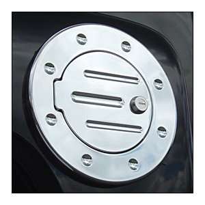 RealWheels Grooved Custom Billet Aluminum Locking Fuel Door, for the 