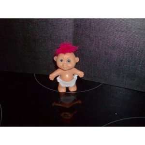 3 1/4 Red Head Baby Troll by Russ Toys & Games