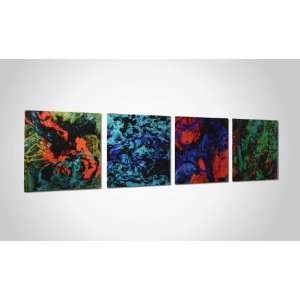 Abstract Neon Wall Art Bright Lights   48x12in.   Psychedelic 