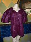 Plum Top, Button Front, Nigeria, Emmatrice Limited, Large to XL