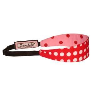   Reversible Headbands Red White Spots/Pink Red Spots   Small Beauty