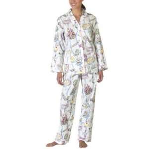   Womens Poplin Pajama Coat Set   Birthday Suit (XXL) 
