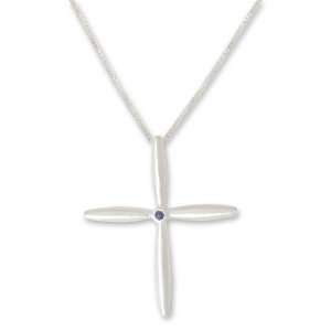  Iolite cross necklace, Visionary Jewelry