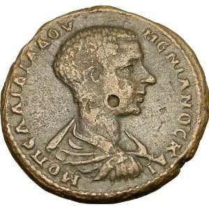   218AD Rare Ancient Coin Tyche LUCK Prosperity Symbol 