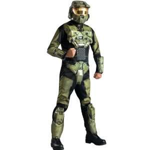   Halo 3 Deluxe Master Chief Teen Costume / Green   Size X Small (34 36
