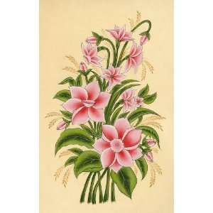  Mughal Flower   Water Color Painting On Paper