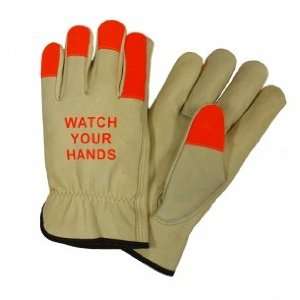 Leather Driving Gloves Mens Safety Extra Large West Chester cowhide