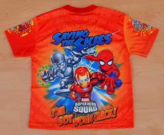 Marvel Super Hero Squad Boys T Shirt Sz XL Age 8 10 #02  