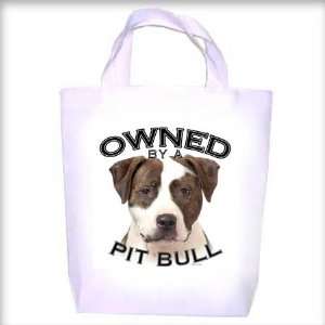  Pit Bull BRINDLEWHITE Owned Shopping   Dog Toy   Tote Bag 