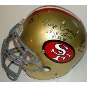 Ronnie Lott Wood Willard Signed USC 49ERS Helmet JSA   Autographed NFL 