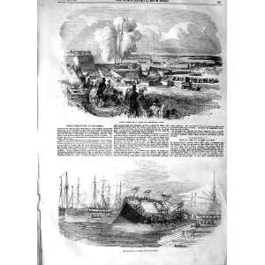   1854 Seige Operations Chatham Ship Launch Hull England