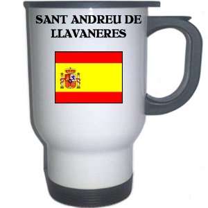 Spain (Espana)   SANT ANDREU DE LLAVANERES White Stainless Steel Mug