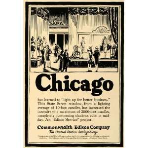 1928 Ad Chicago Commonwealth Edison Company Lighting   Original Print 