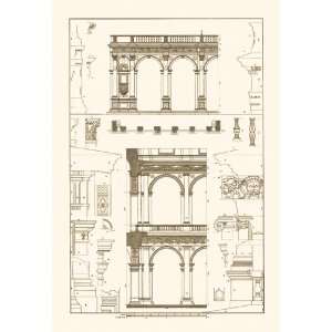   and Arcade from Palazzo Farnese 24X36 Giclee Paper