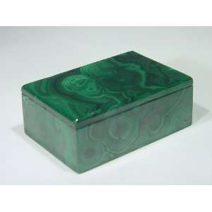  Hand Crafted African Malachite Jewelry Box Lapidary 