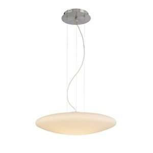   DIA. OBLONG PENDANT WITH 18W 35K CFL IN WHITE OPAL GLASS / CHROME FINI