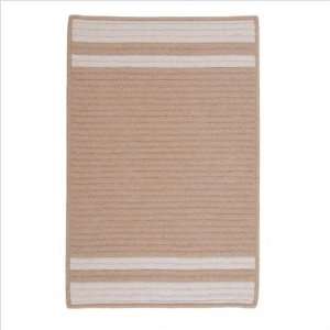  Reflections End Stripe Oatmeal Braided Rug Size 12 x 15 