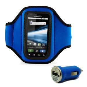 Motorola Atrix 4G Android Phone Accessories Kit Royal Blue Neoprene 