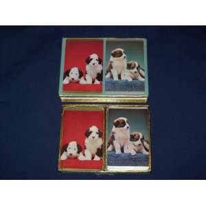  Vintage Congress St. Bernard Puppy Playing Cards Double 